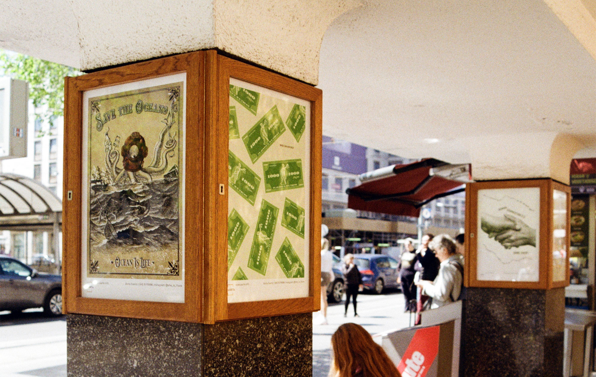 Ausstellungsposter Save the Oceans